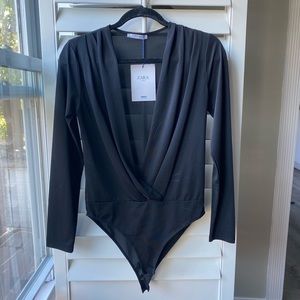 NWT: Zara deep v bodysuit